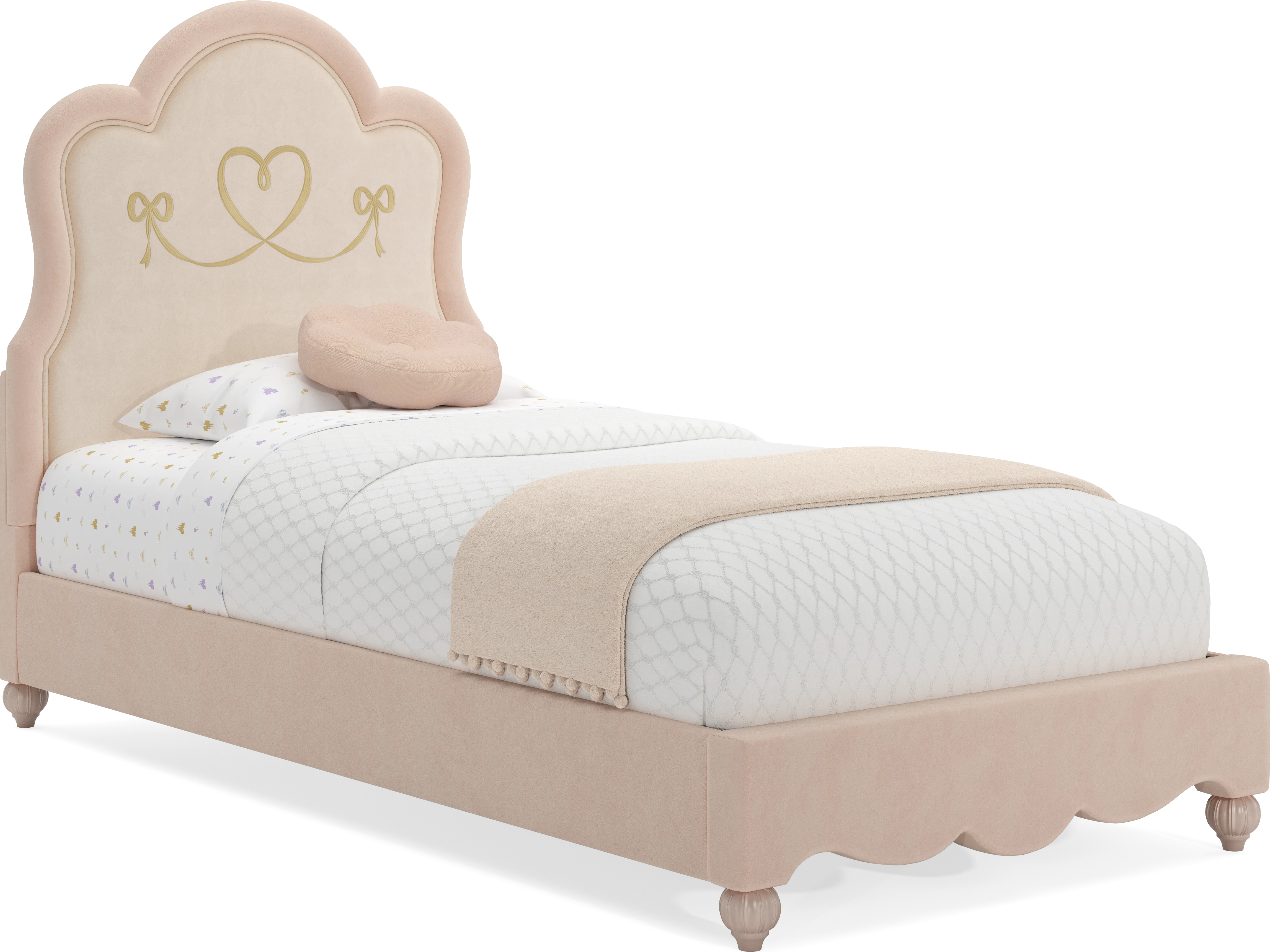 Disney Princess Pink Twin Upholstered Bed - Thumbnail - Image 1