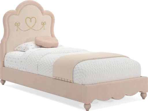 Disney Princess Pink Twin Upholstered Bed