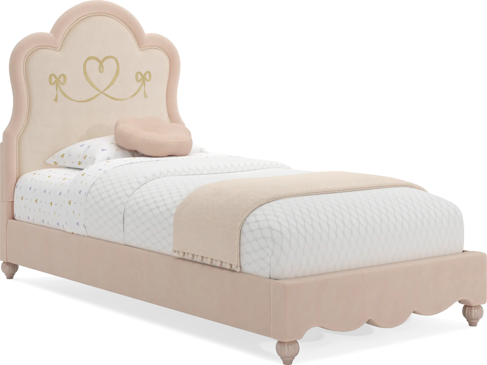 Disney Princess Pink Twin Upholstered Bed