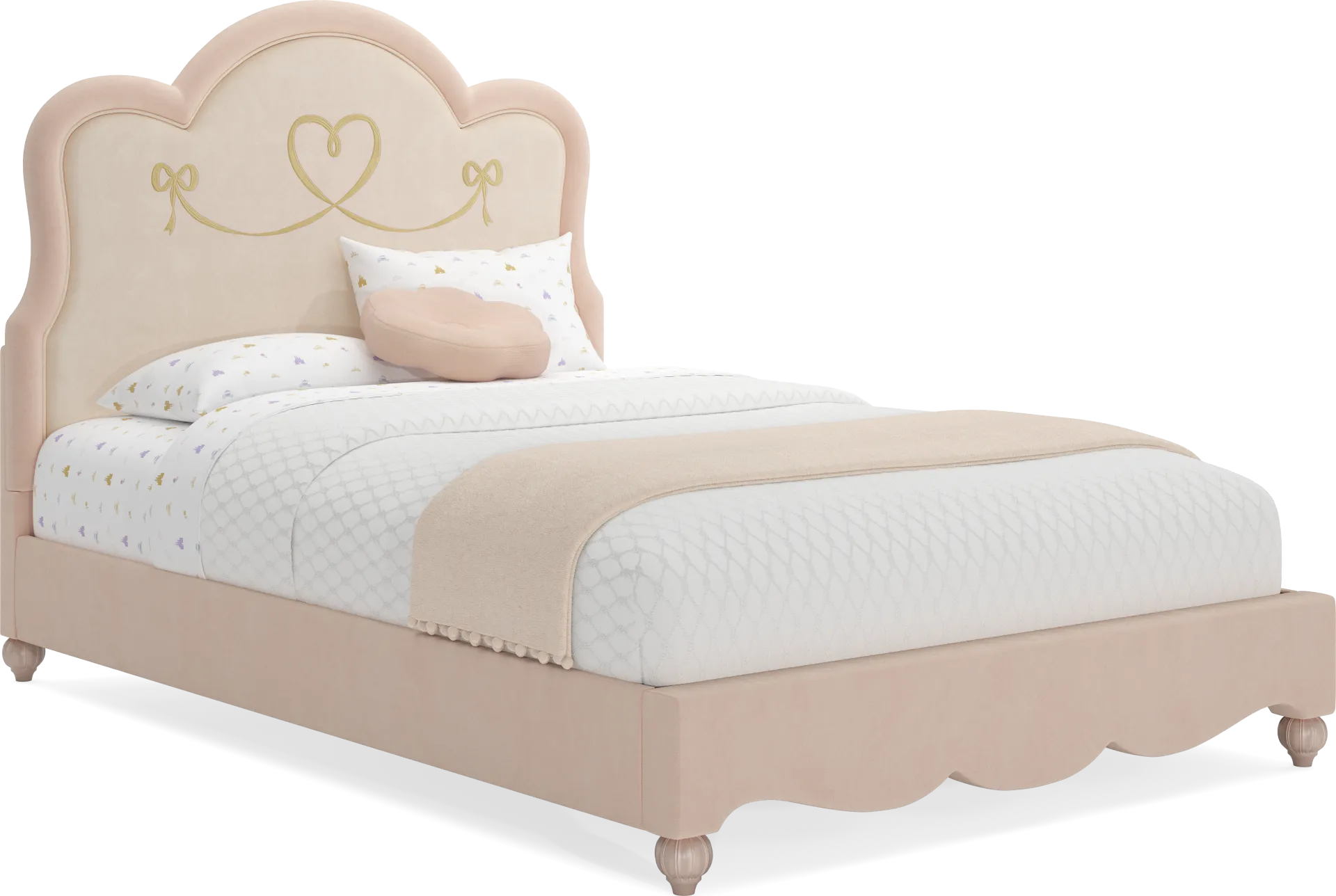 Disney Princess Pink Full Upholstered Bed - Image 1