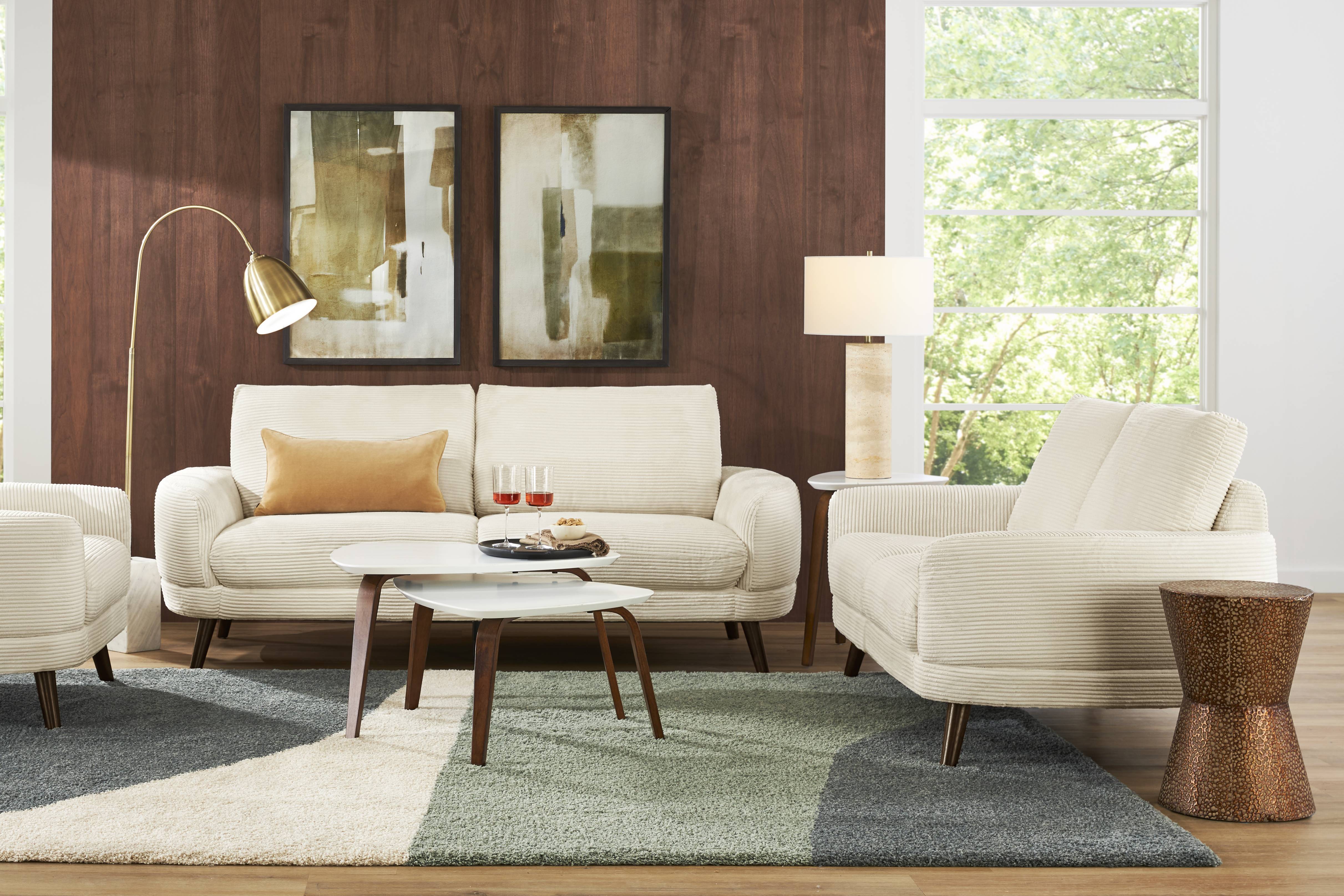 Penn Station Cream Sofa - Thumbnail - Image 2