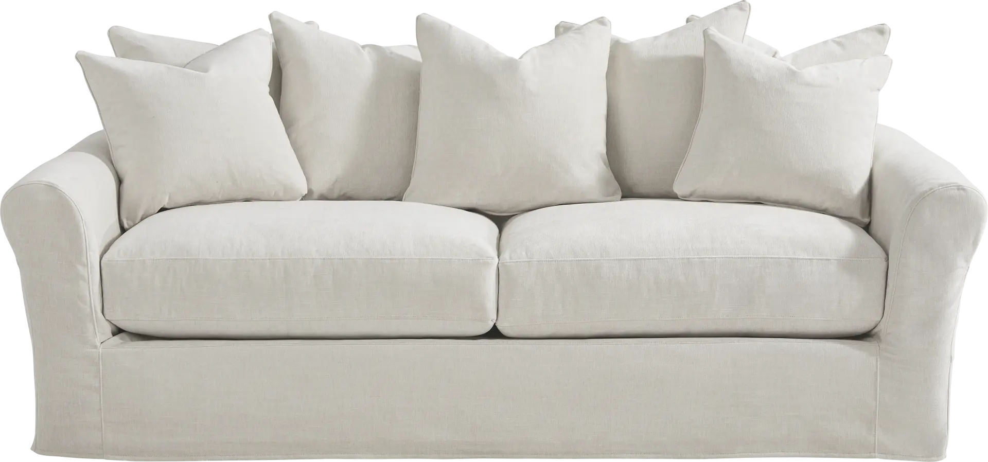 Essex Lane Ivory Slipcover Apartment Sofa