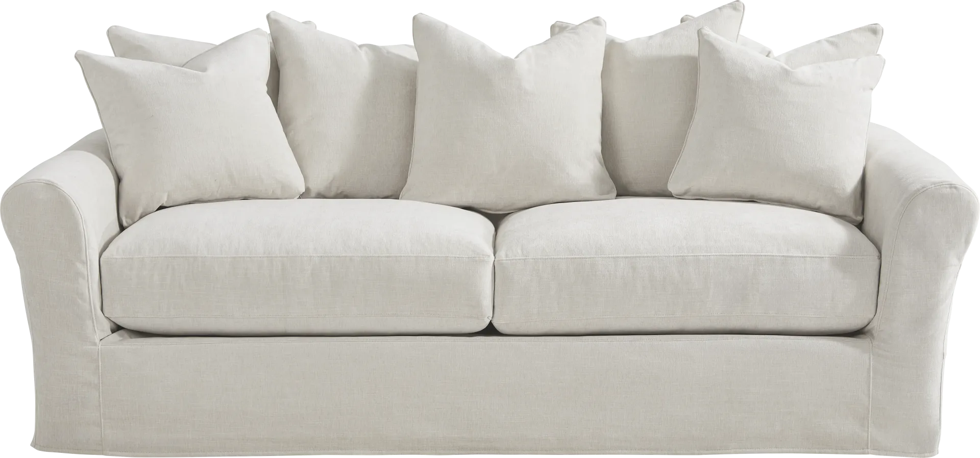Essex Lane Ivory Slipcover Apartment Sleeper Sofa - Image 1