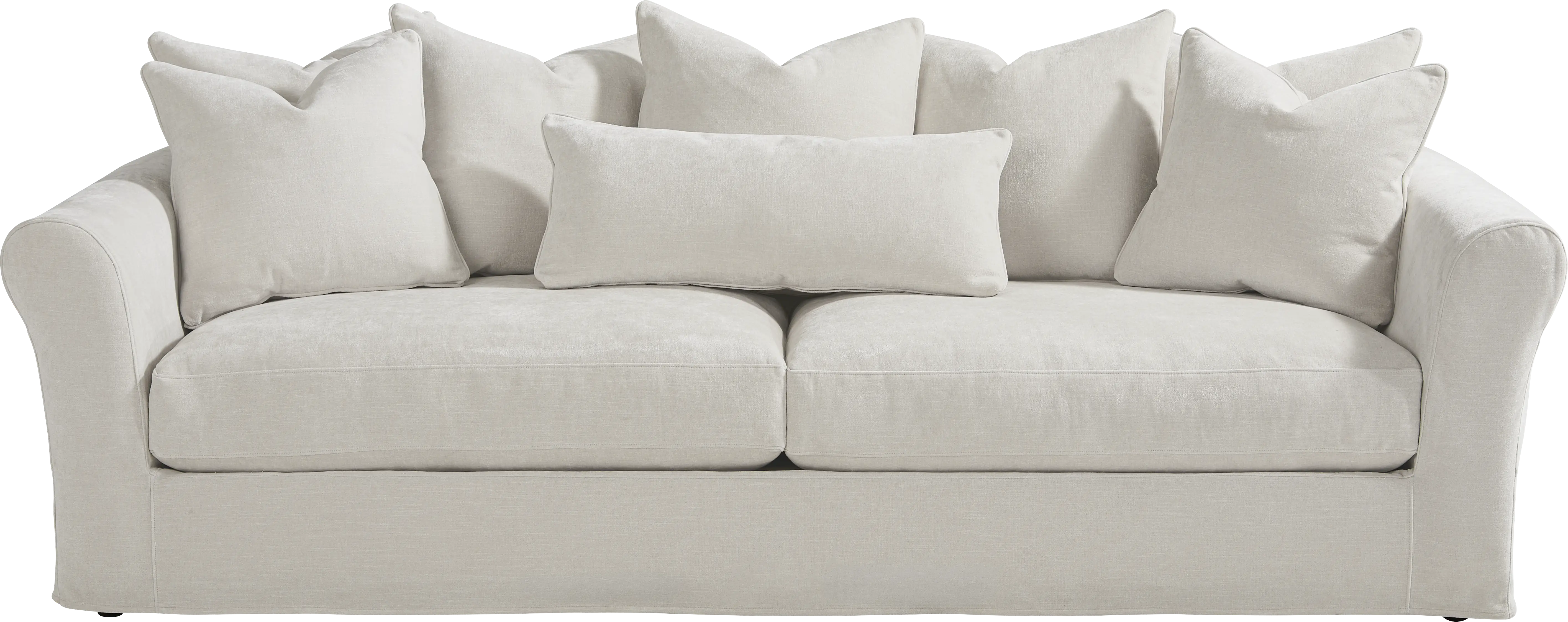 Essex Lane Ivory Slipcover Sofa - Thumbnail - Image 1