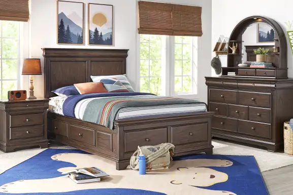Kids Oberon Chocolate Full Storage Bedroom