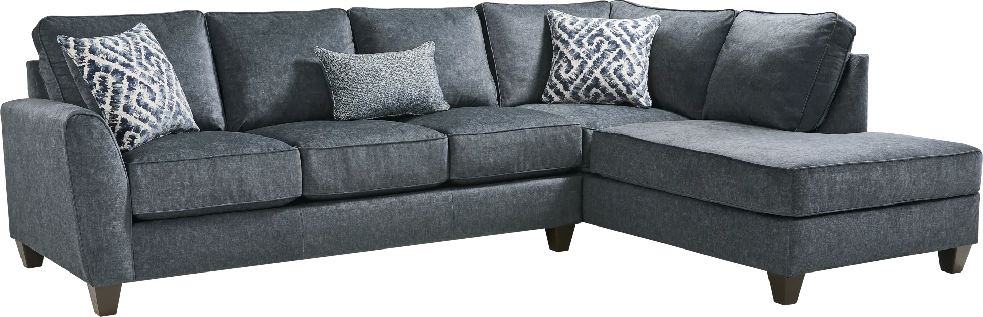 Callahan Navy 2 Pc Sectional - Image 1