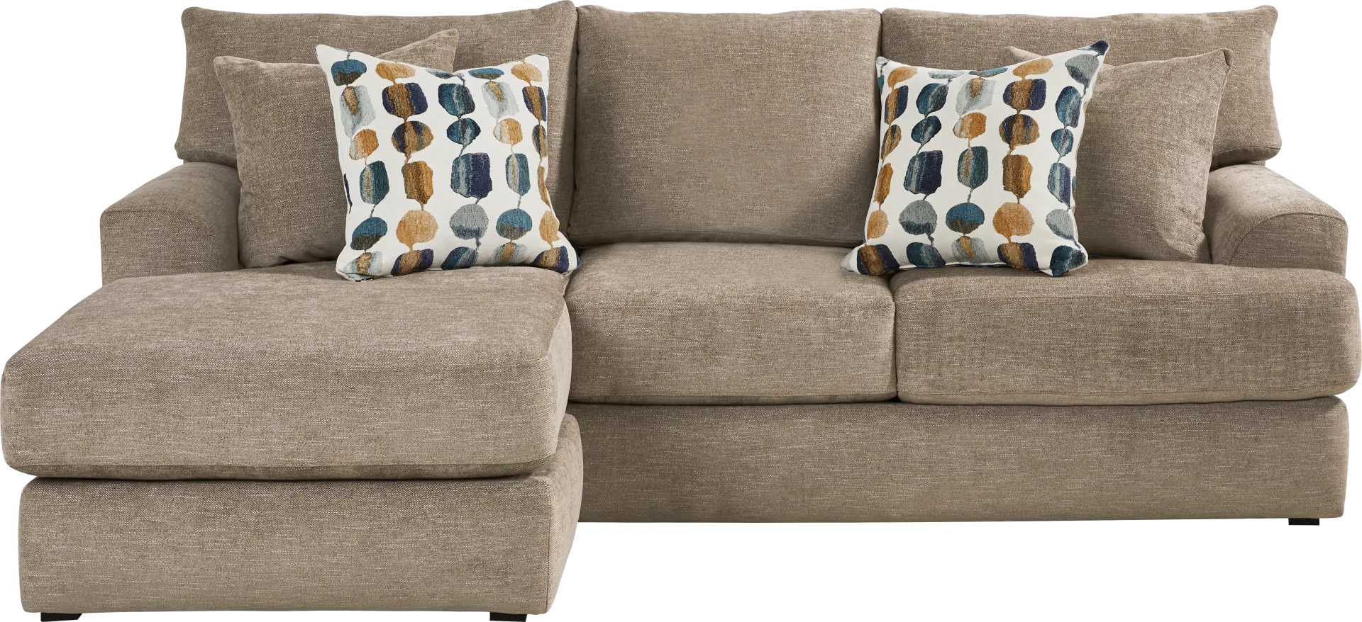 Fallbrook Brown 2 Pc Sofa Chaise - Image 1