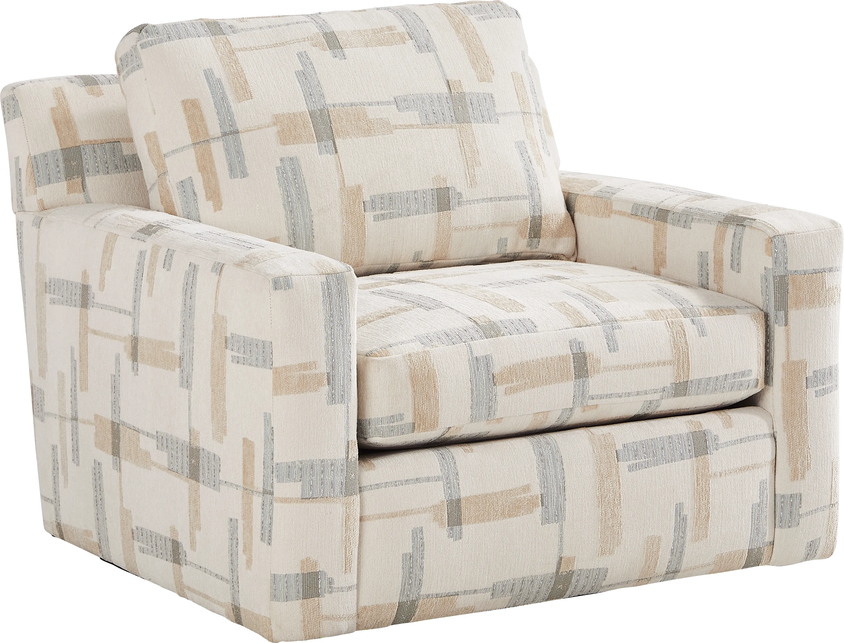 Channel Park Beige Swivel Chair - Thumbnail - Image 1
