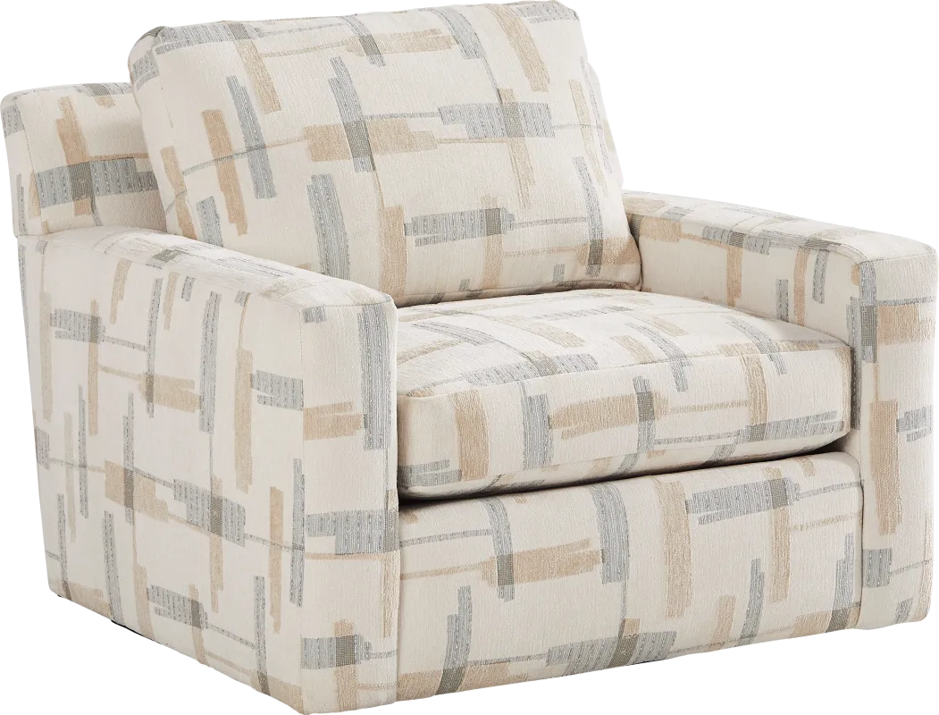 Channel Park Beige Swivel Chair