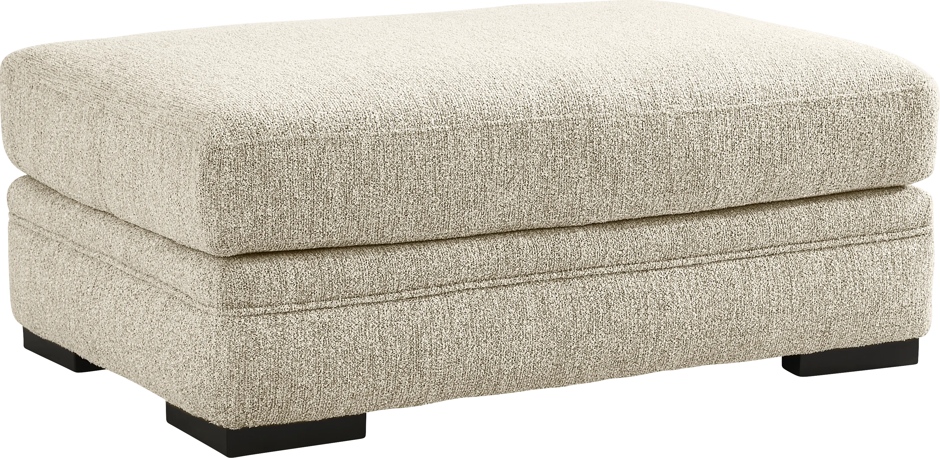 Channel Park Oatmeal Ottoman - Thumbnail - Image 1