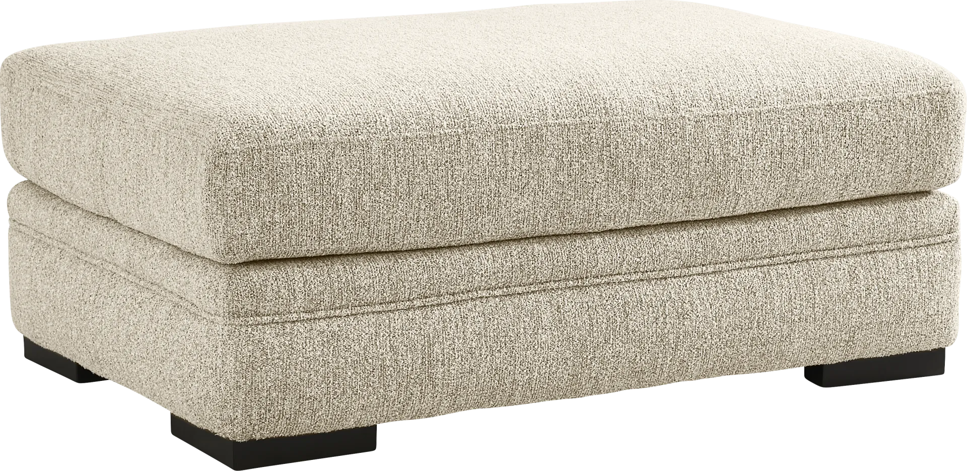 Channel Park Oatmeal Ottoman - Image 1