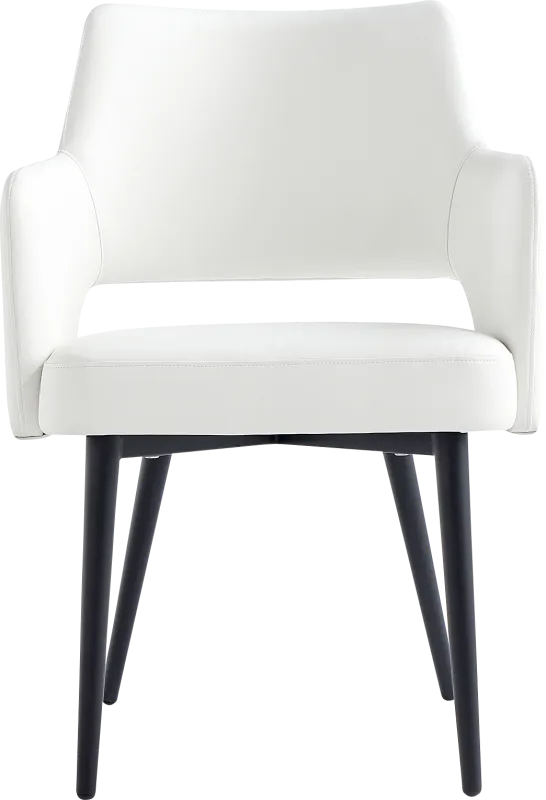 Owlwell White Arm Chair