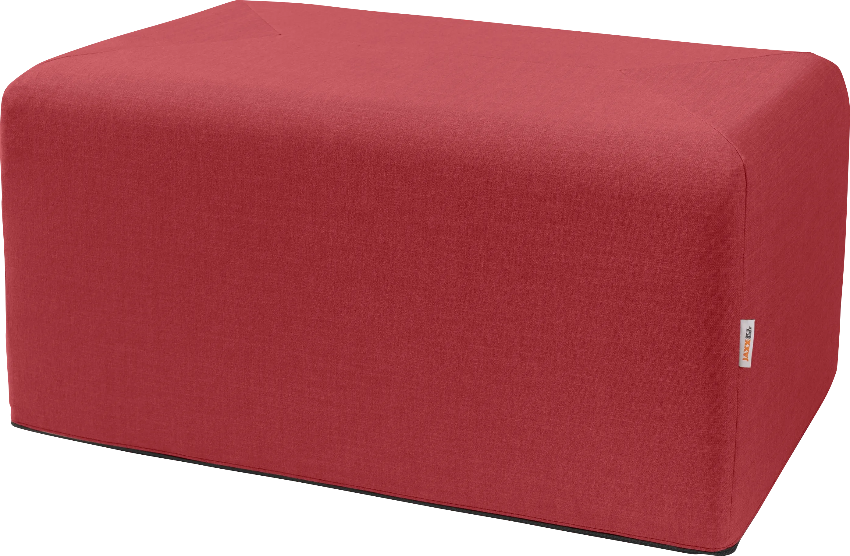 Edunci Red Large Rectangular Ottoman - Thumbnail - Image 1