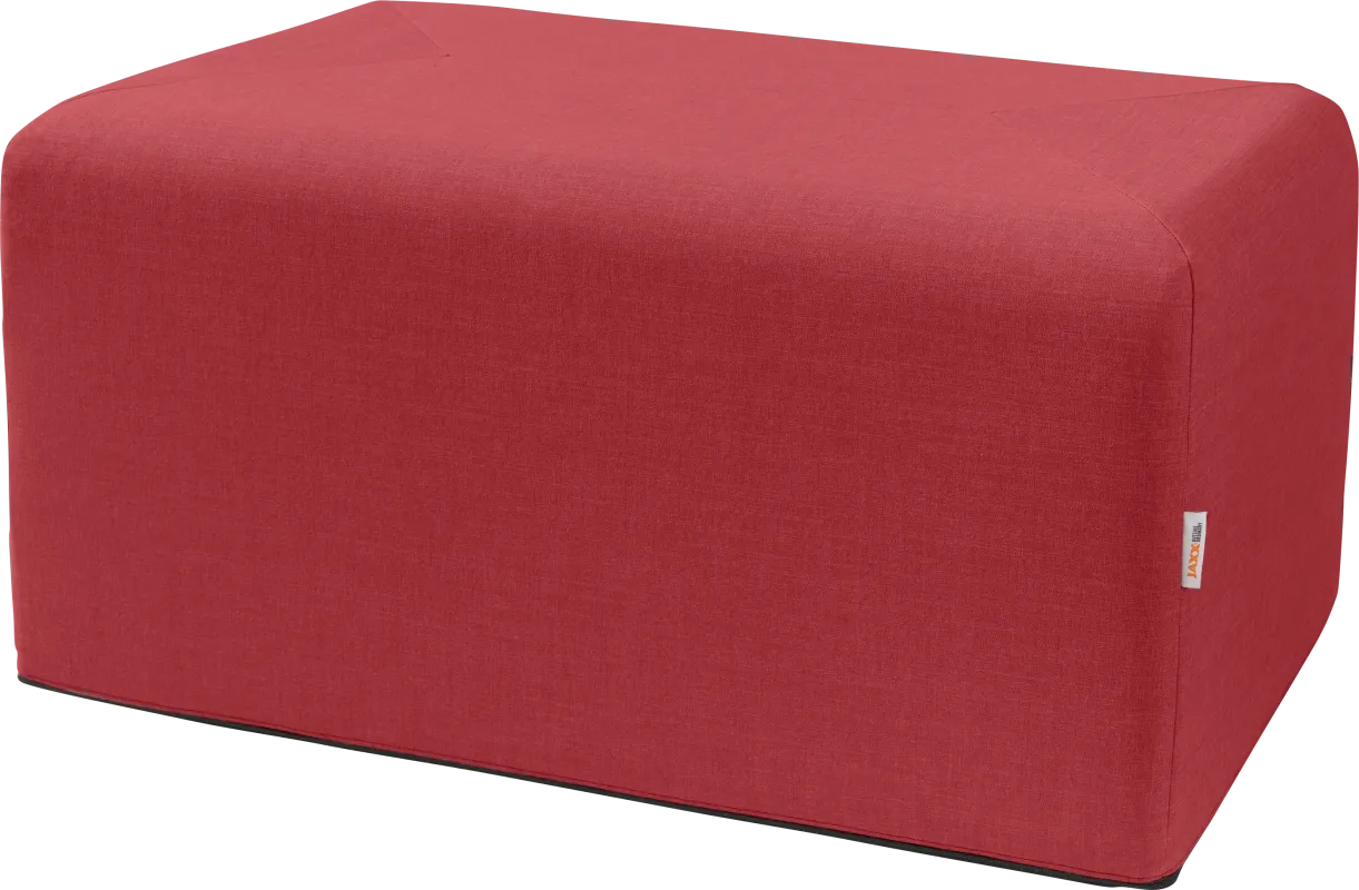 Edunci Red Large Rectangular Ottoman