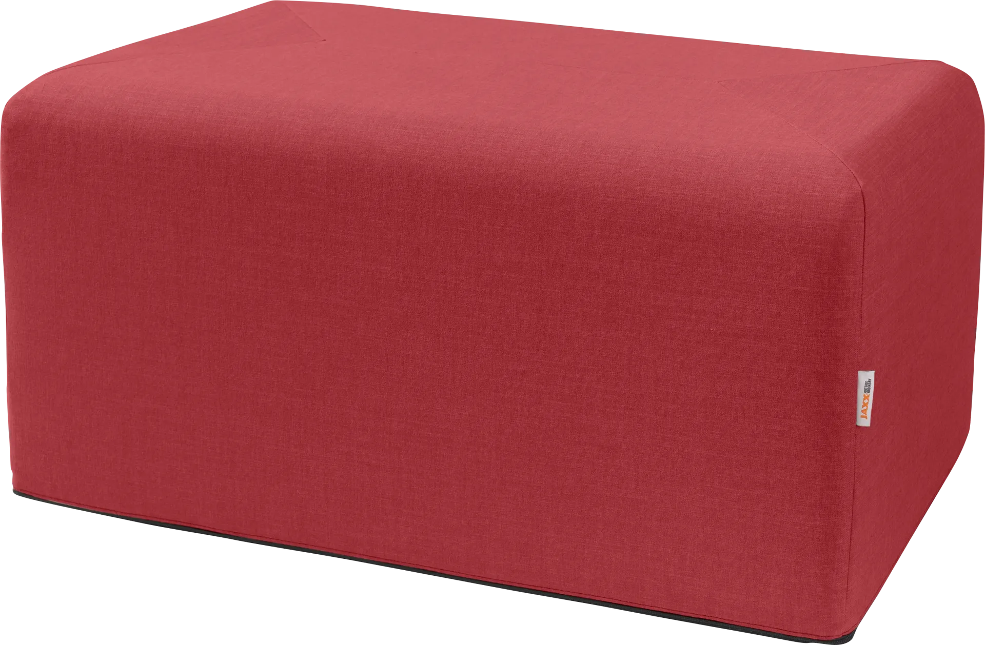 Edunci Red Large Rectangular Ottoman - Image 1