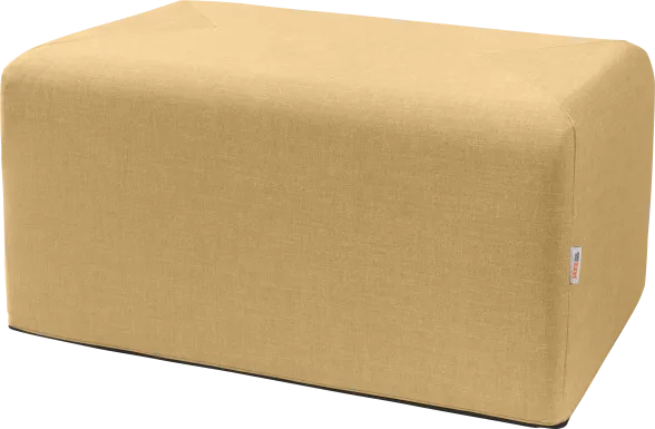 Edunci Beige Large Rectangular Ottoman