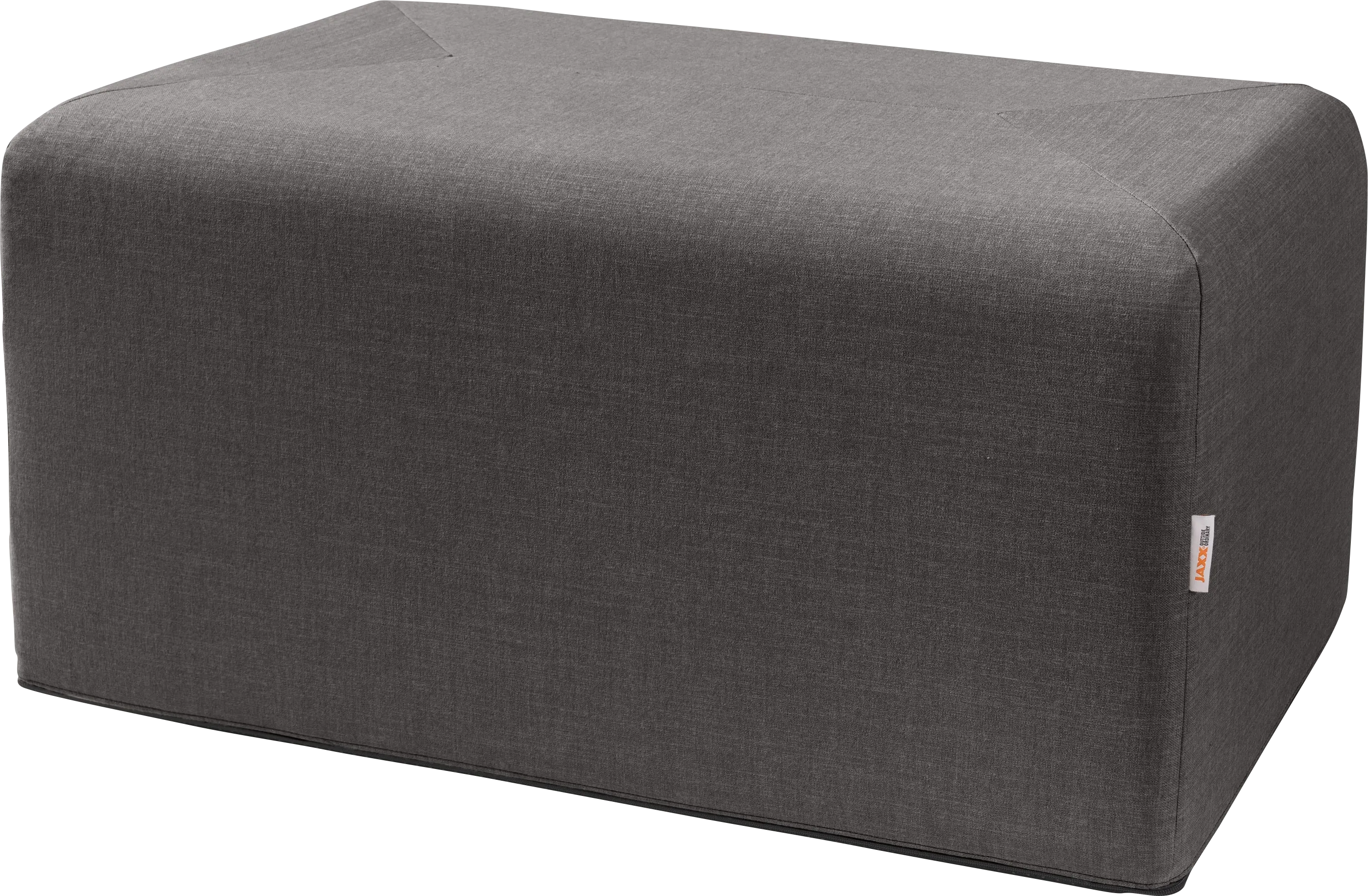 Edunci Black Large Rectangular Ottoman - Thumbnail - Image 1
