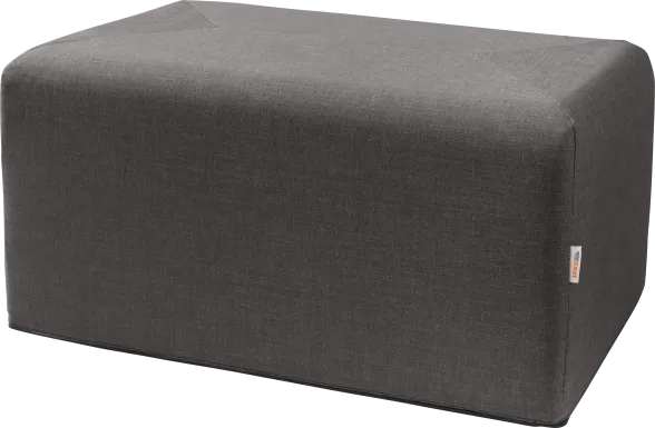 Edunci Black Large Rectangular Ottoman