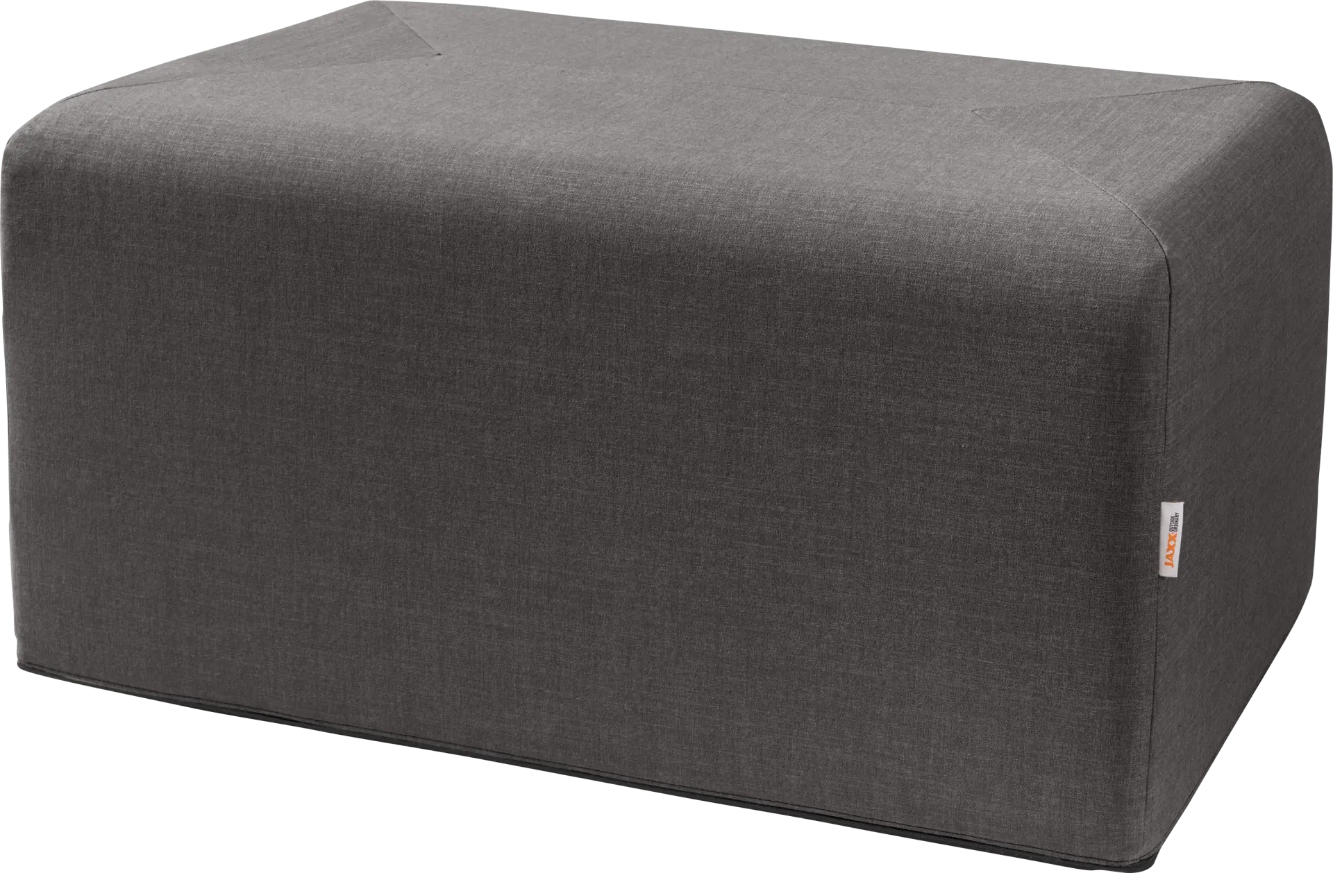 Edunci Black Large Rectangular Ottoman