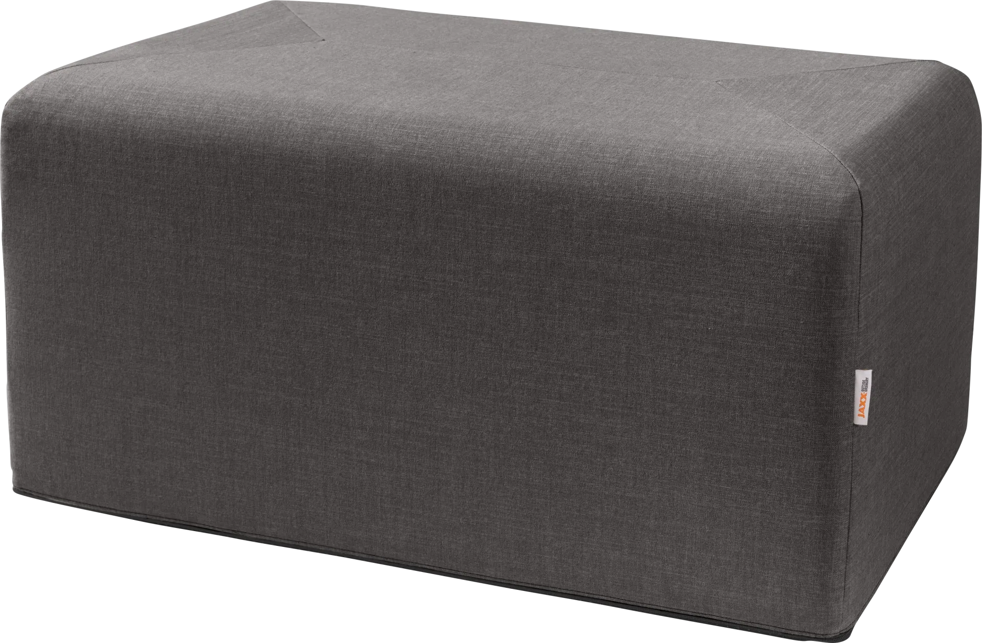 Edunci Black Large Rectangular Ottoman - Image 1
