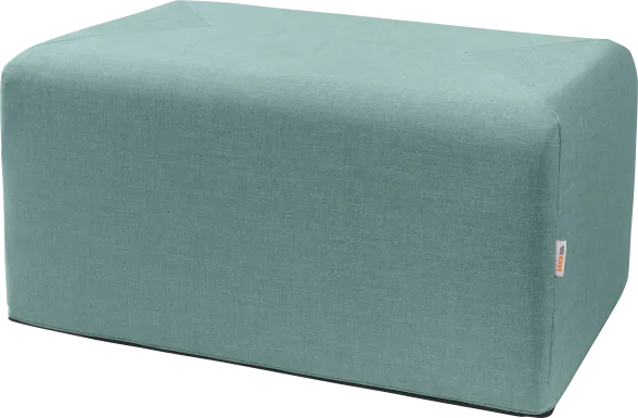 Edunci Blue Large Rectangular Ottoman