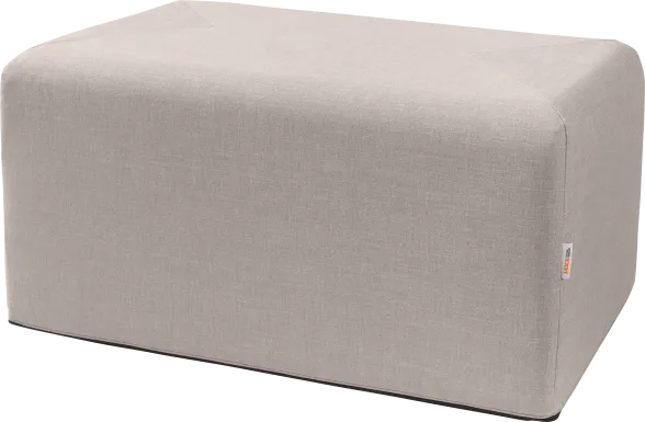 Edunci Gray Large Rectangular Ottoman