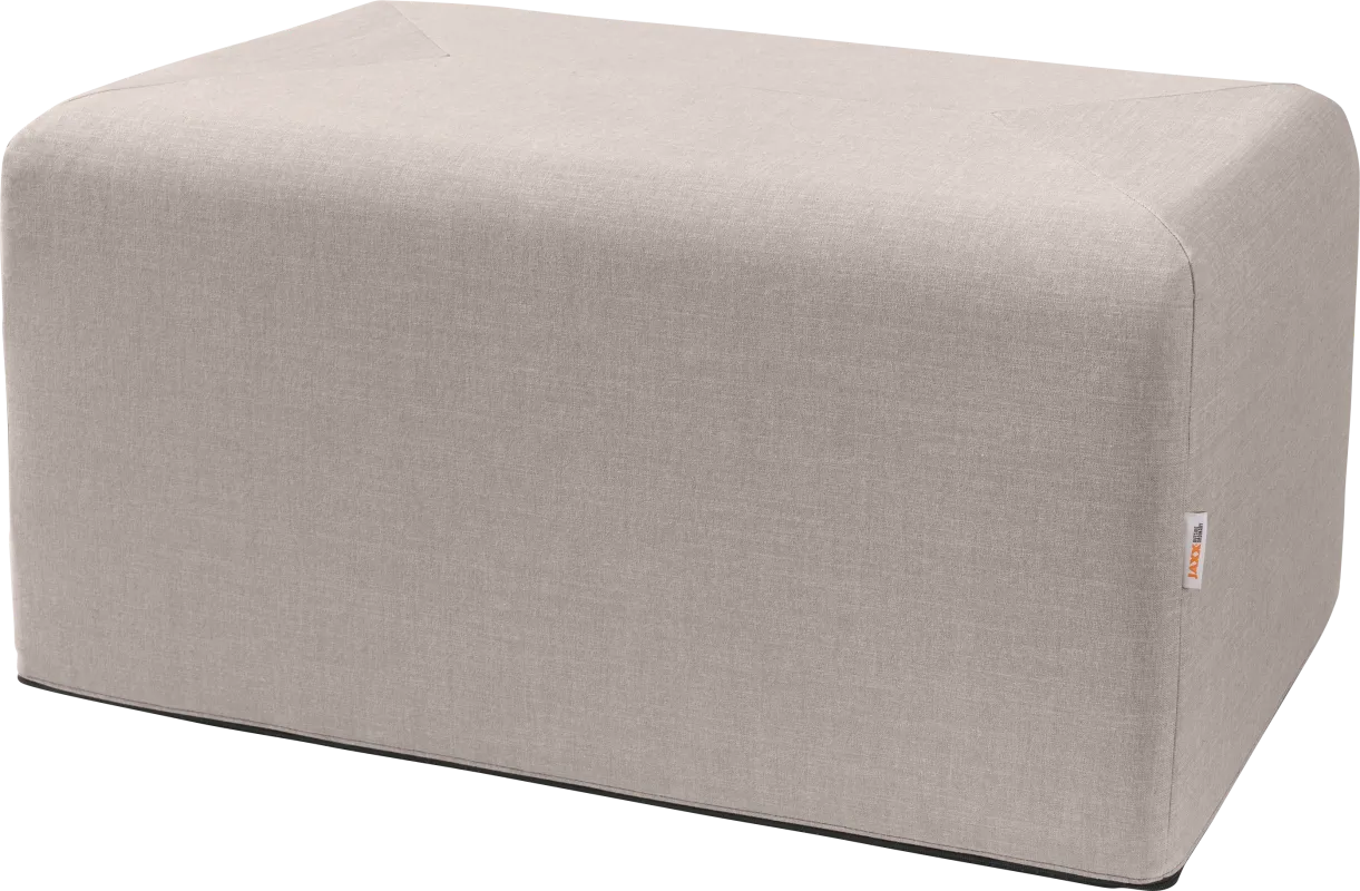 Edunci Gray Large Rectangular Ottoman