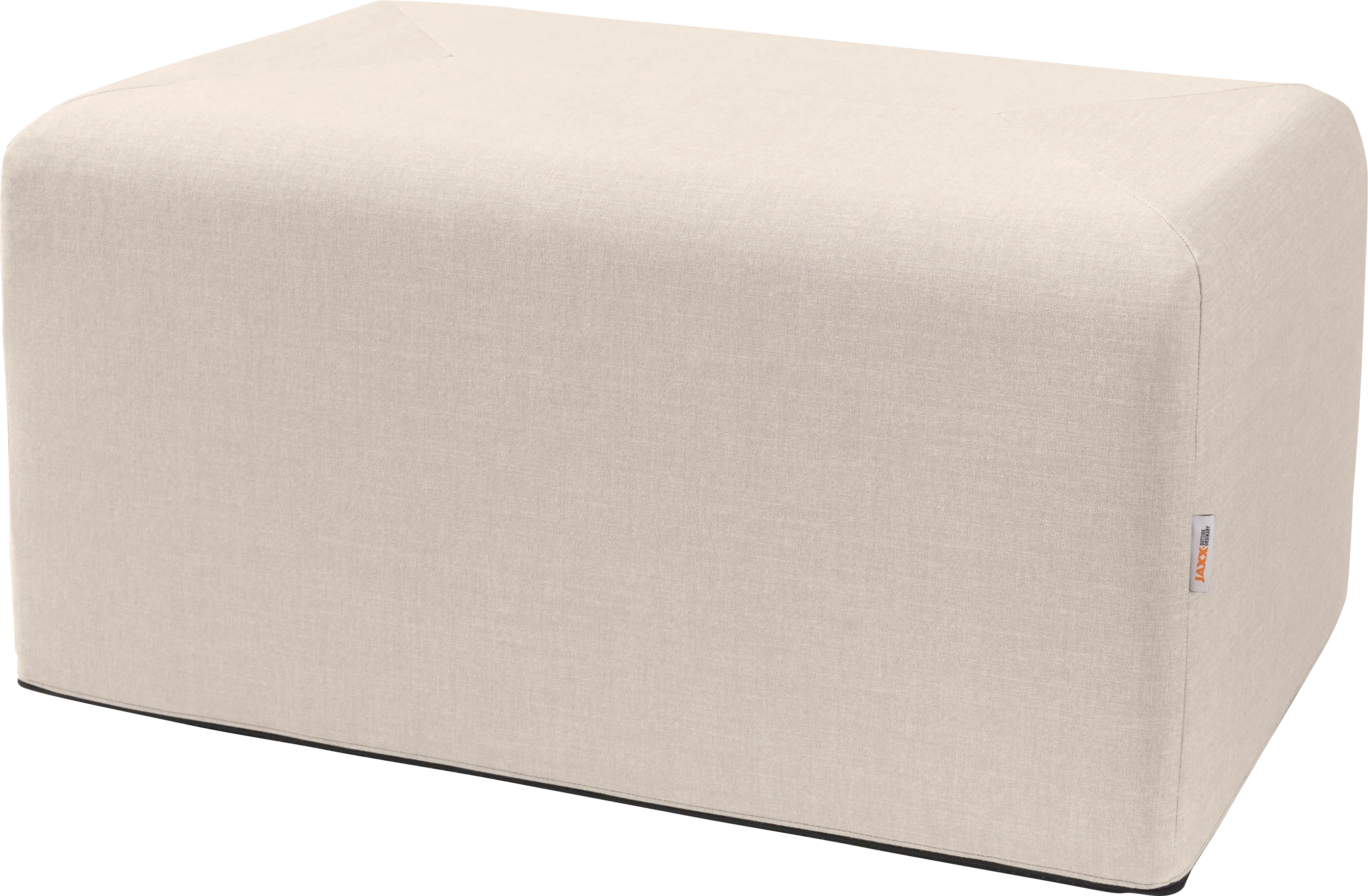 Edunci Light Gray Large Rectangular Ottoman - Thumbnail - Image 1