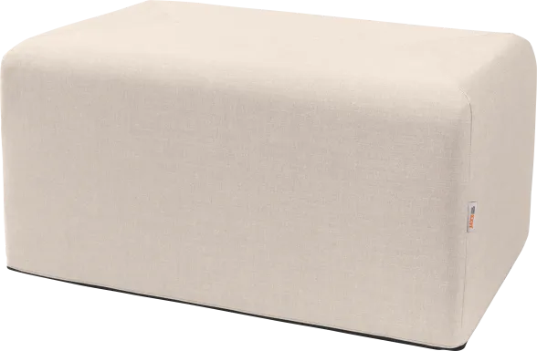 Edunci Light Gray Large Rectangular Ottoman