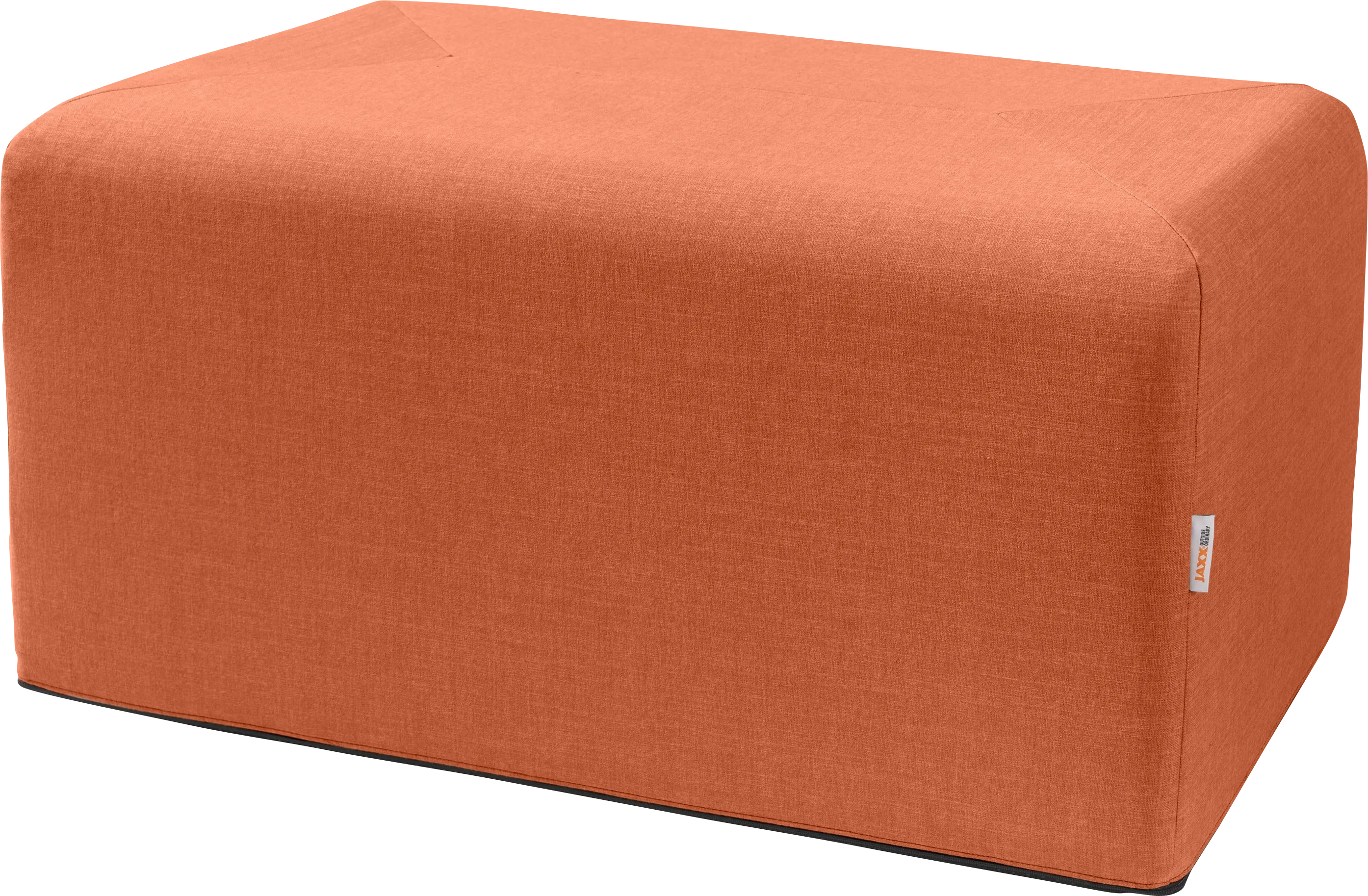 Edunci Orange Large Rectangular Ottoman