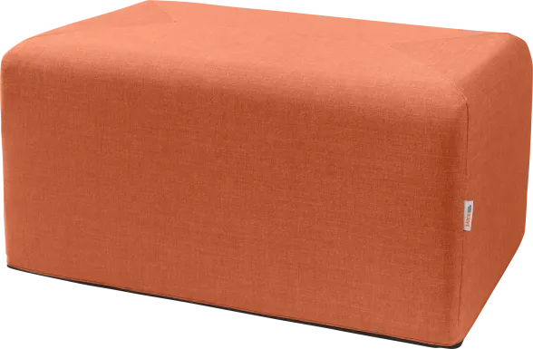 Edunci Orange Large Rectangular Ottoman