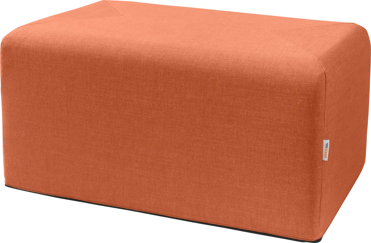 Edunci Orange Large Rectangular Ottoman