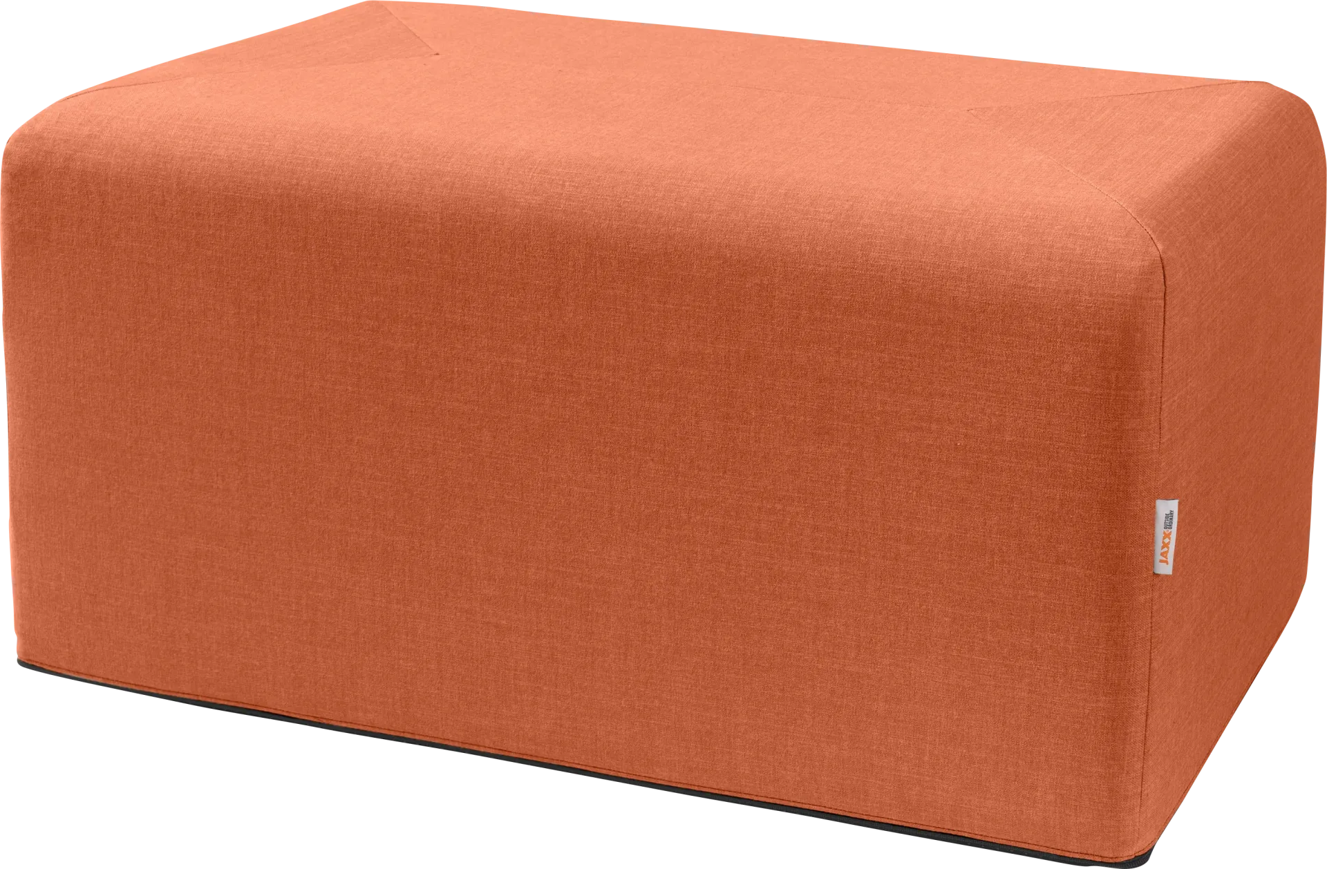 Edunci Orange Large Rectangular Ottoman - Image 1