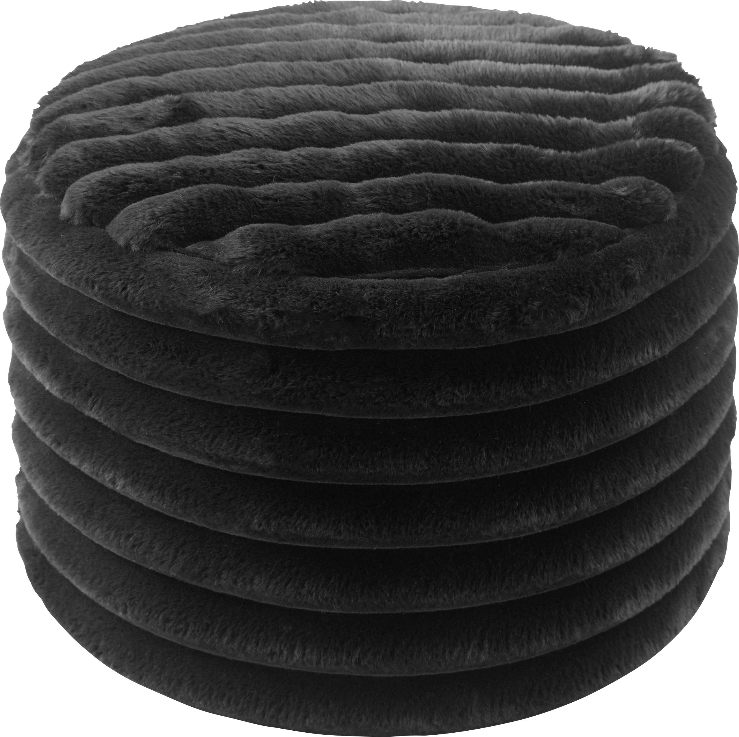 Blossi Black Pouf