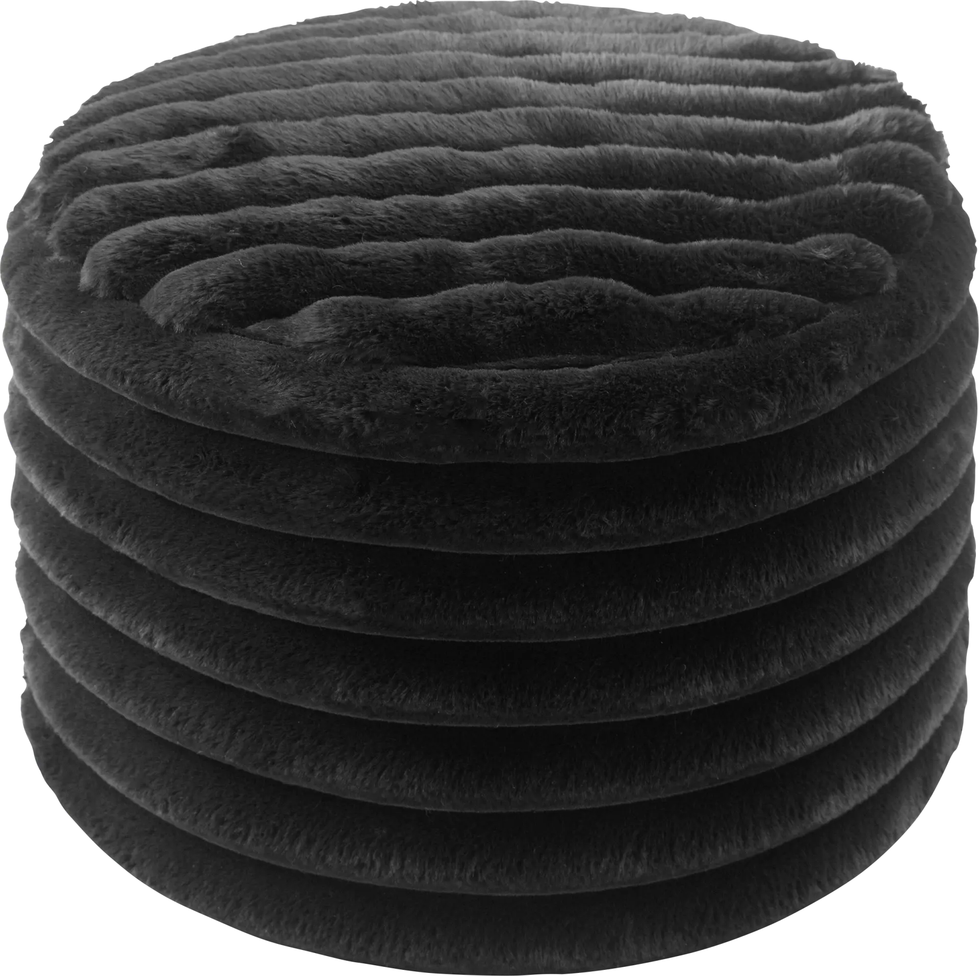 Blossi Black Pouf