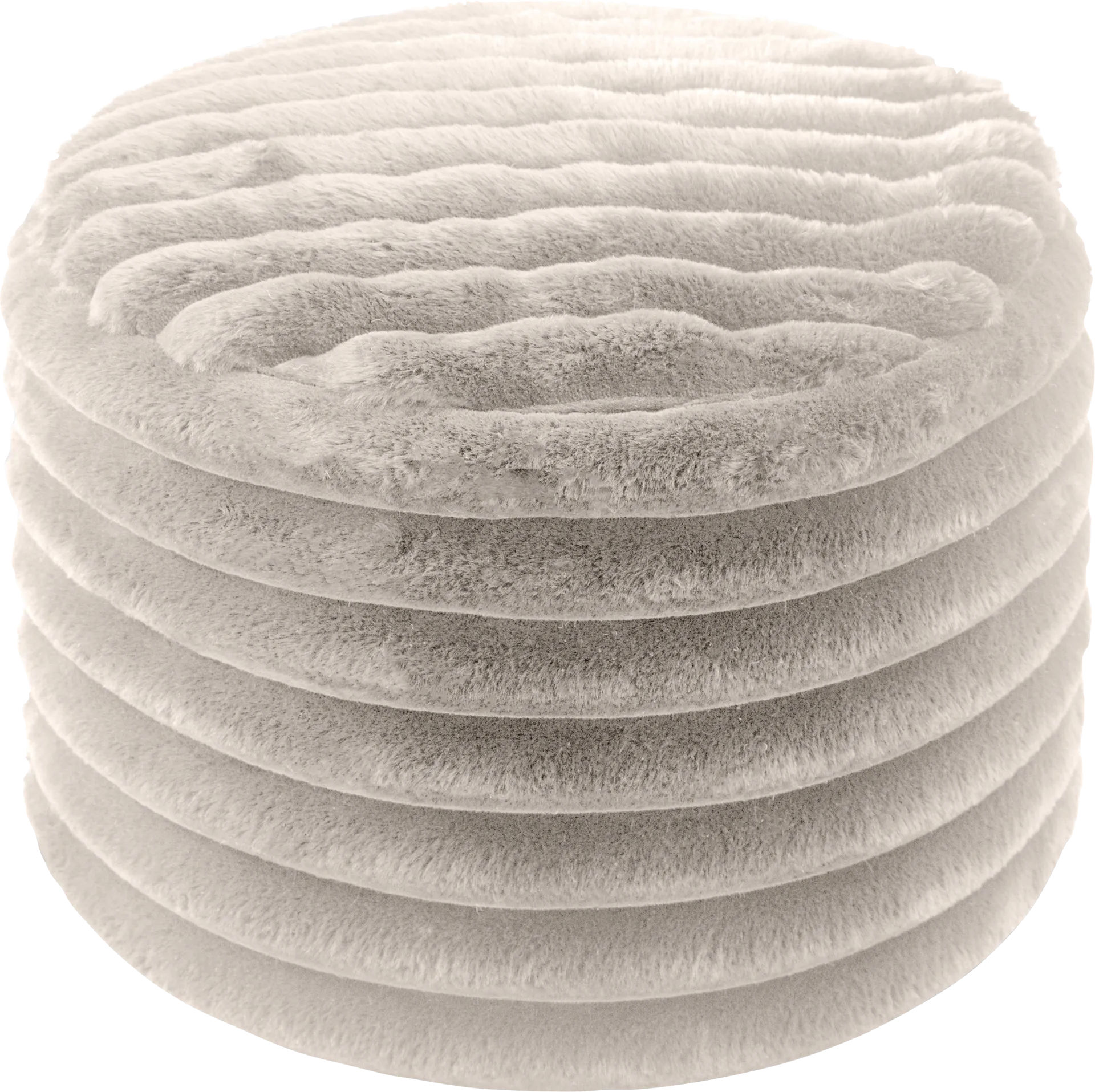 Blossi Gray Pouf - Image 1
