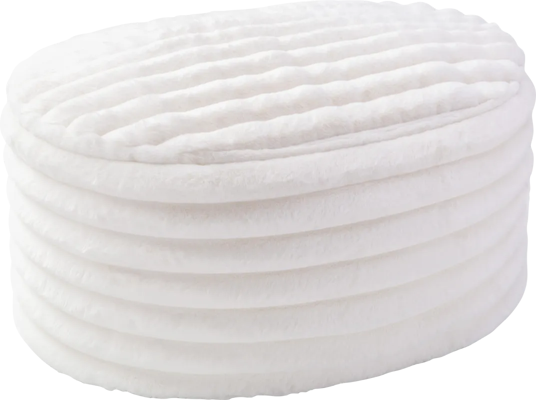 Blossi Ivory Large Pouf
