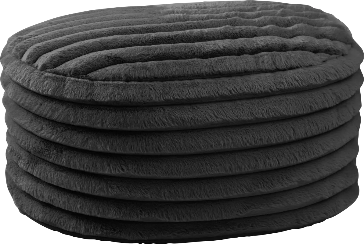 Blossi Black Large Pouf