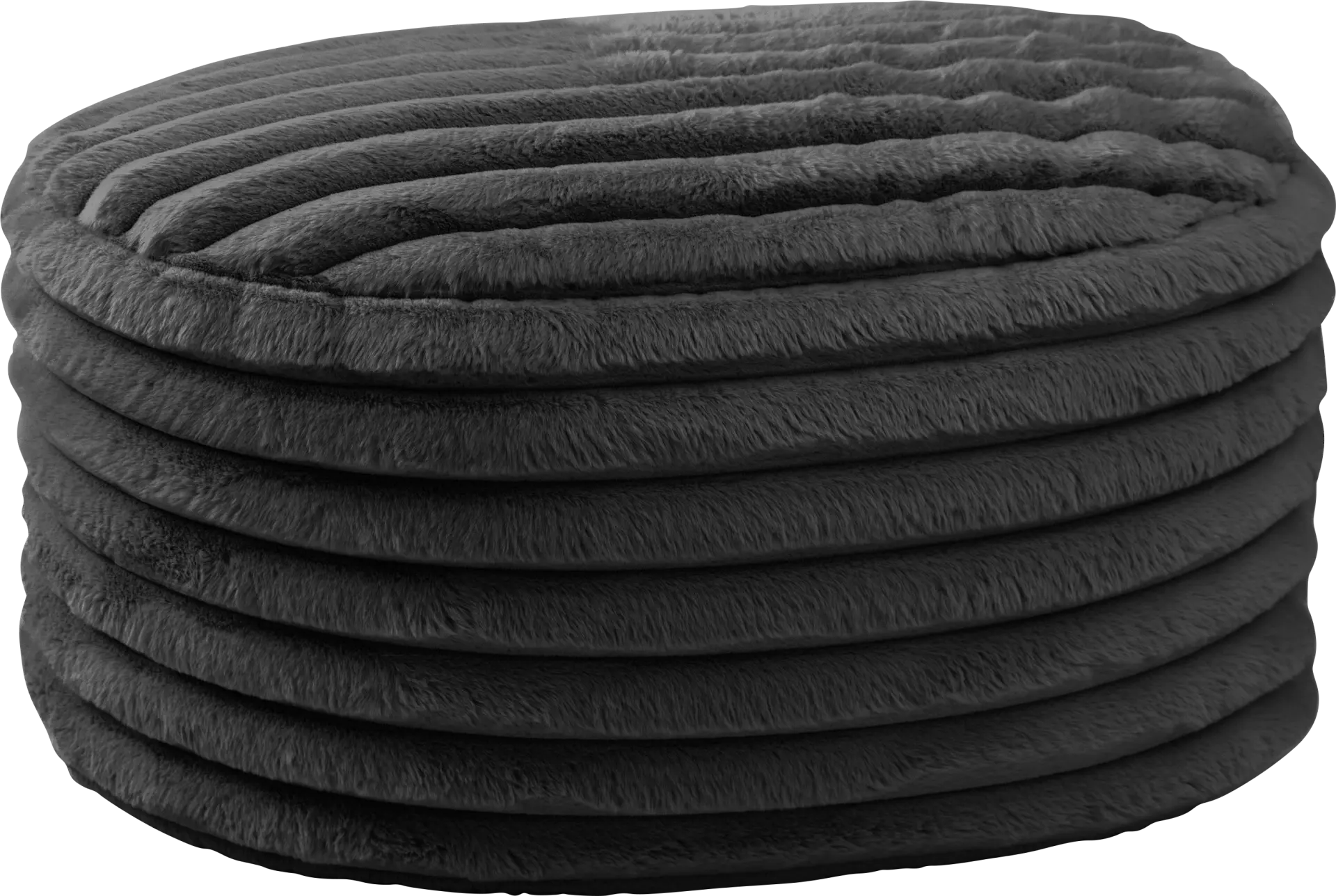 Blossi Black Large Pouf