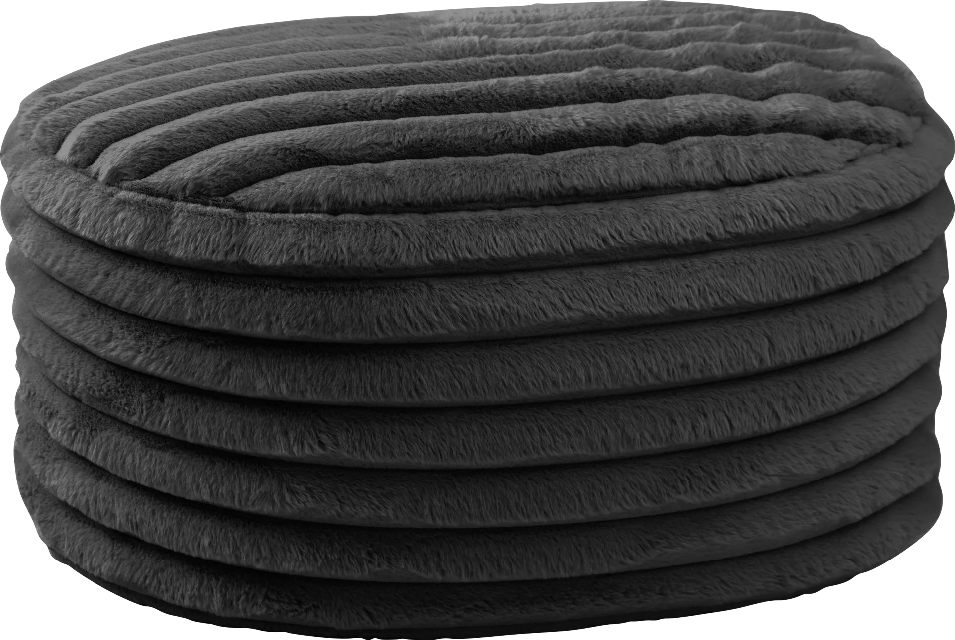 Blossi Black Large Pouf - Image 1