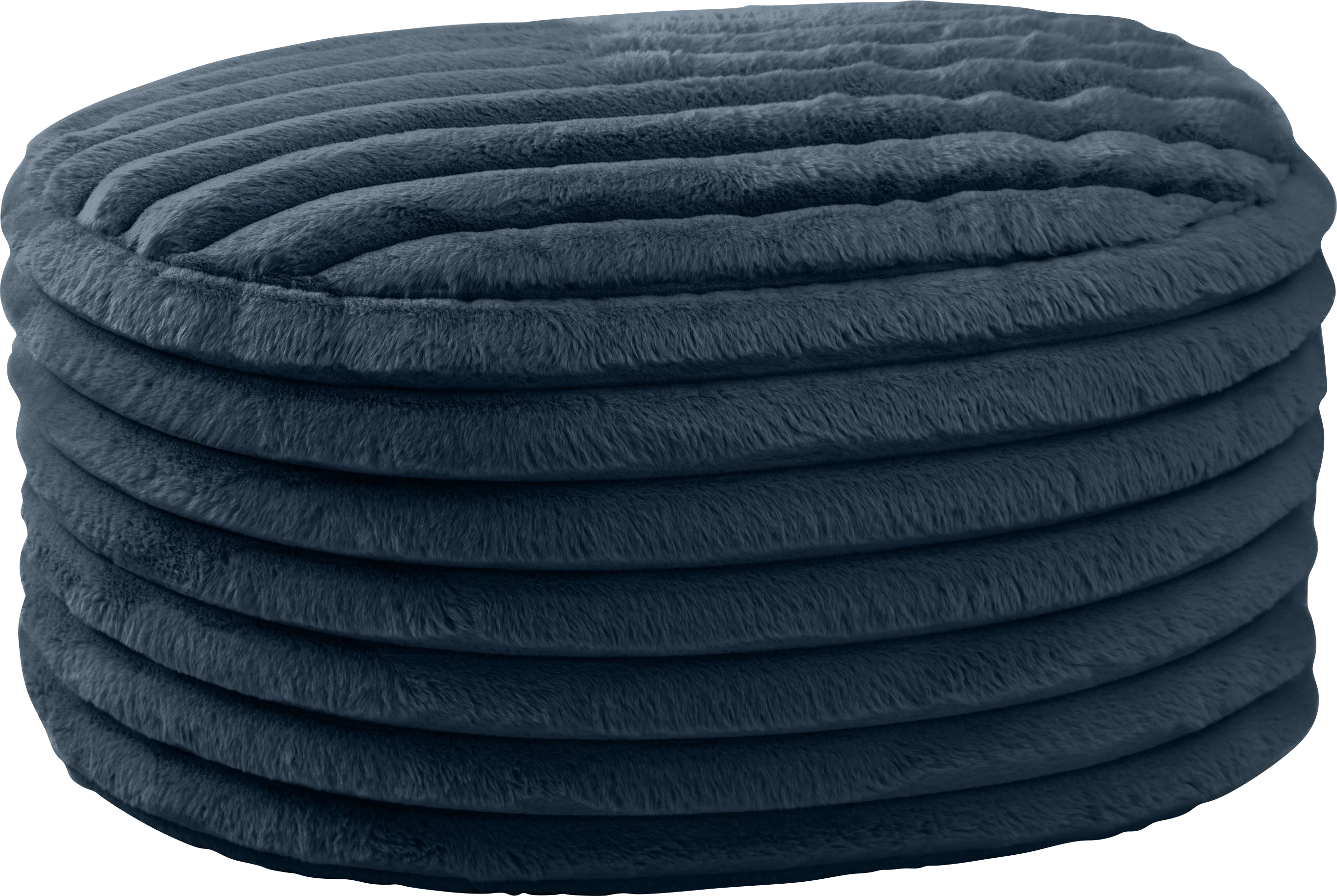 Blossi Blue Large Pouf - Thumbnail - Image 1