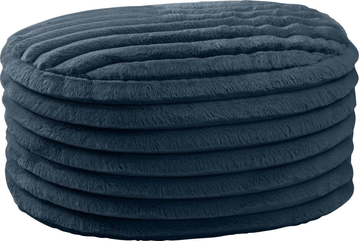 Blossi Blue Large Pouf