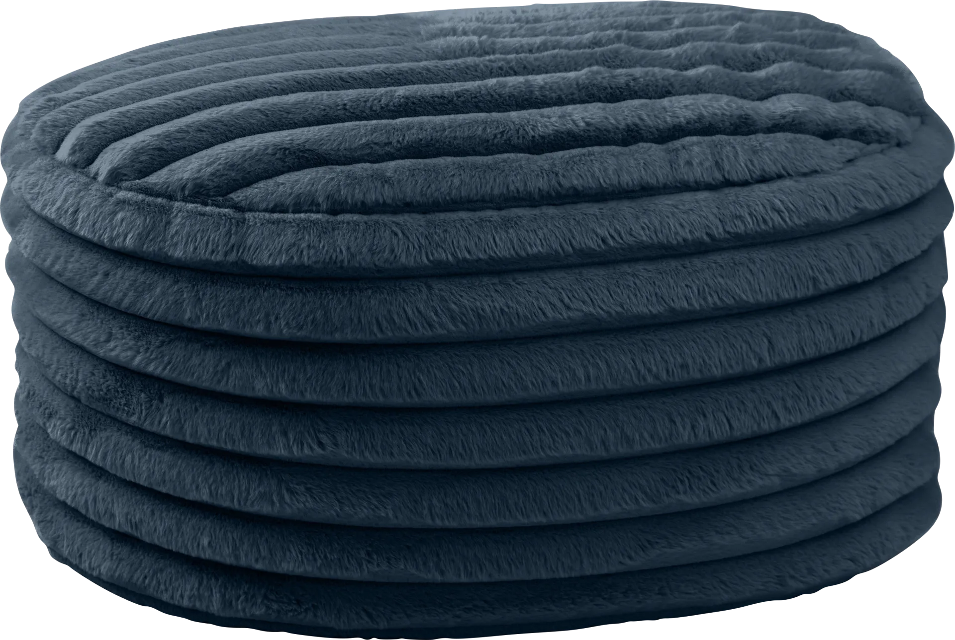 Blossi Blue Large Pouf - Image 1