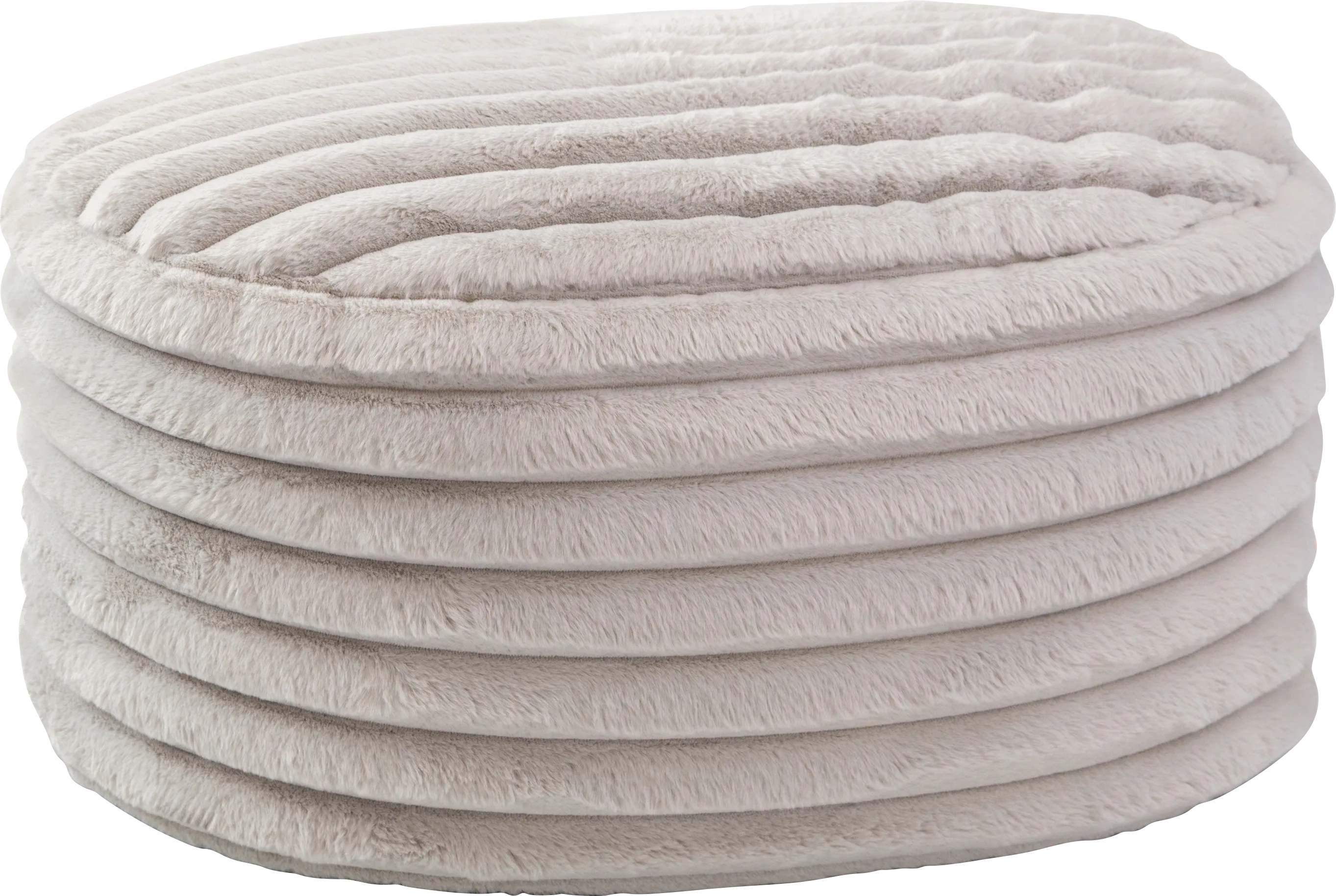 Blossi Gray Large Pouf - Thumbnail - Image 1