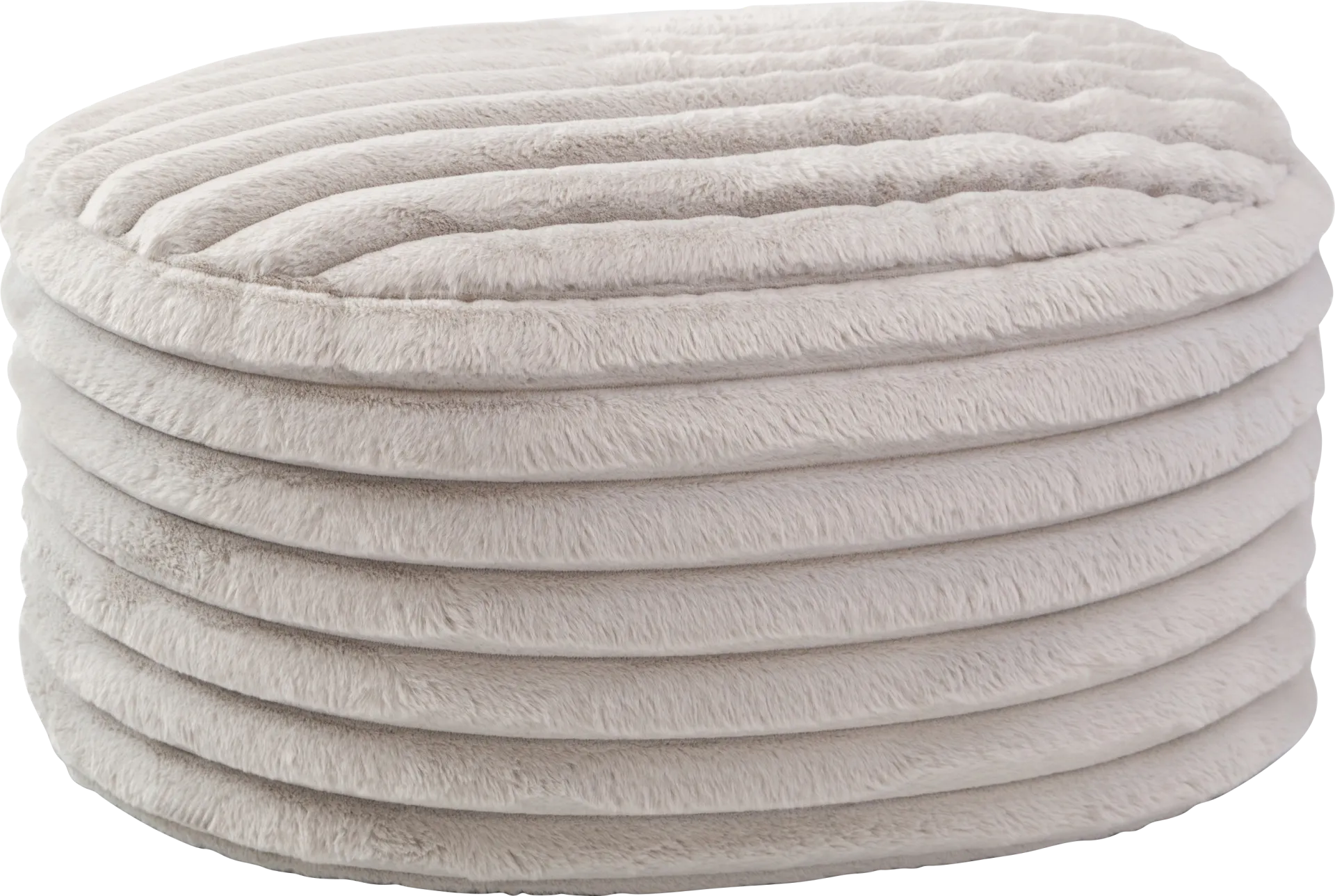 Blossi Gray Large Pouf - Image 1