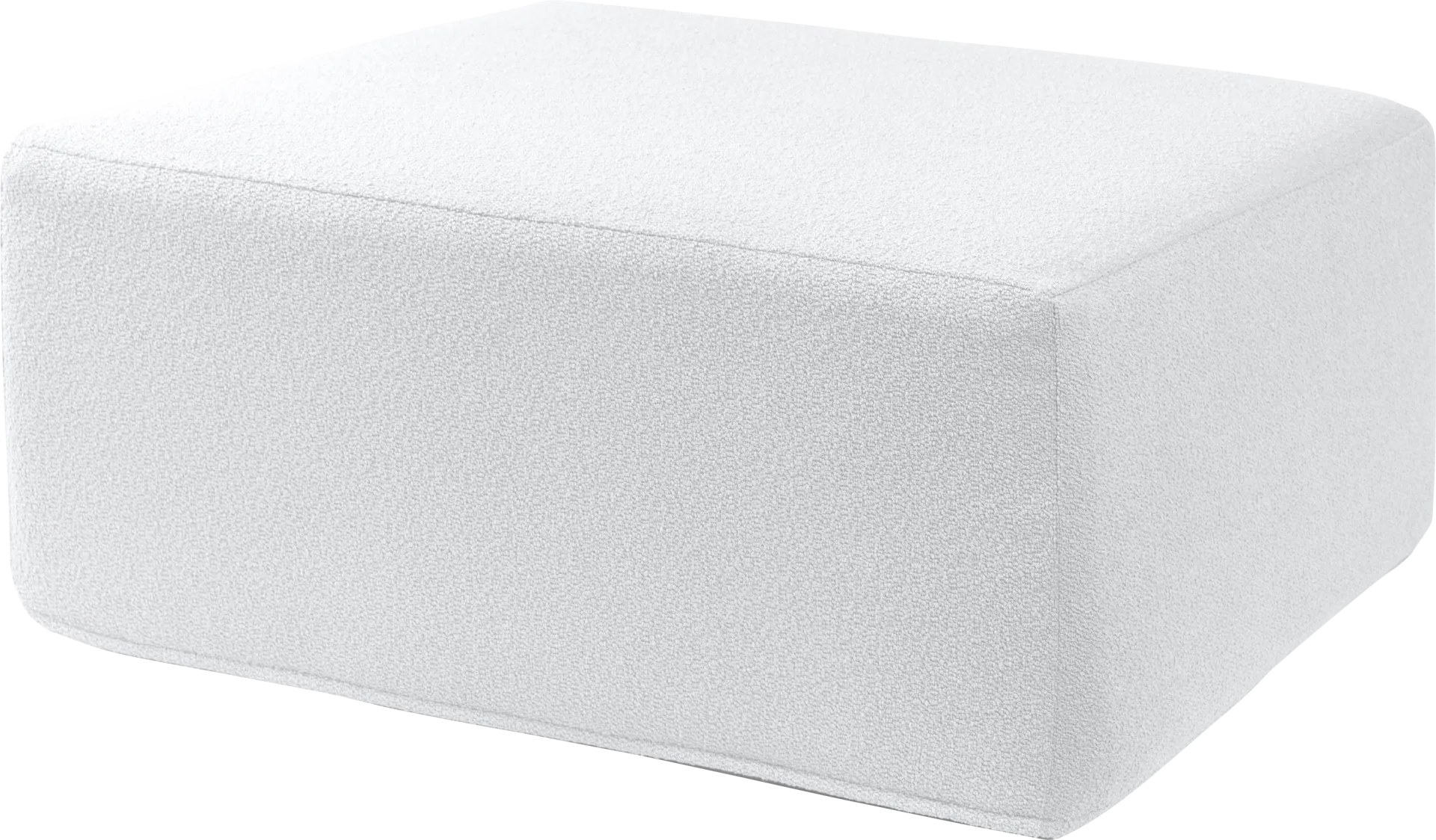 Lesusa II White Ottoman - Image 1