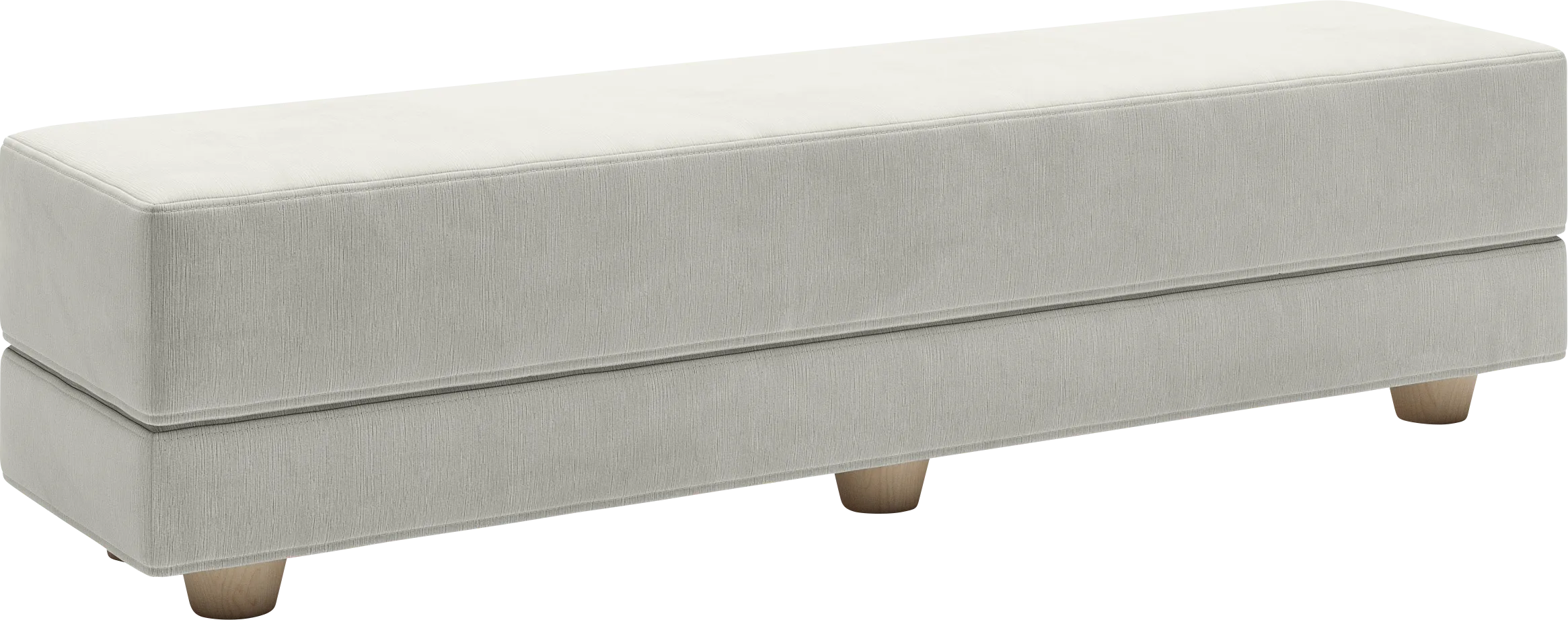 Casila Light Gray Twin Bed Bench - Thumbnail - Image 1