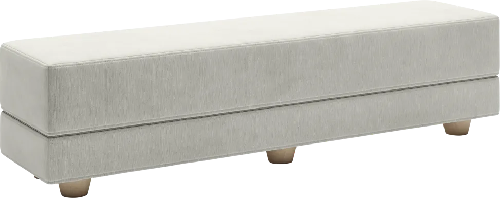 Casila Light Gray Twin Bed Bench