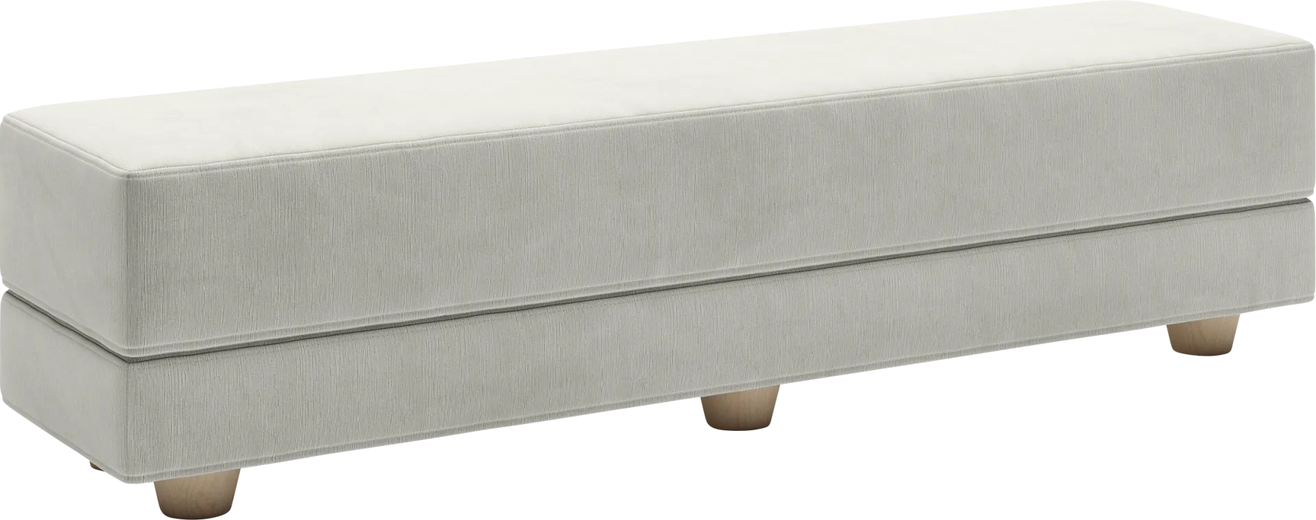 Casila Light Gray Twin Bed Bench