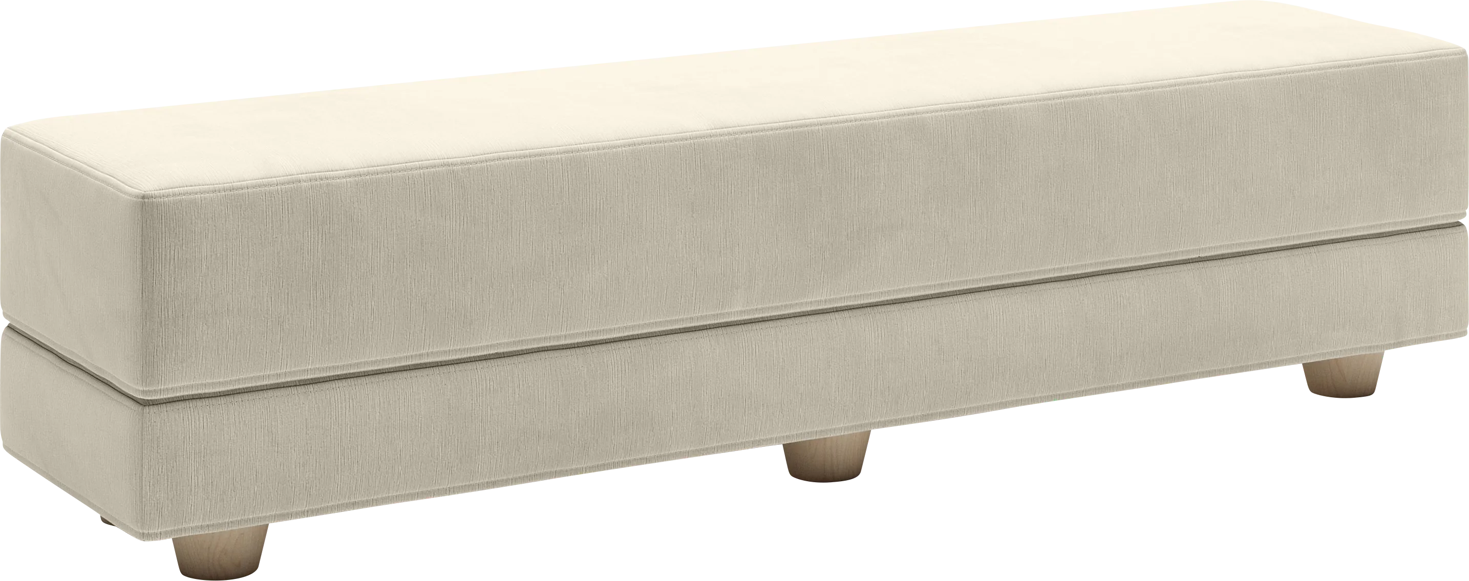 Casila Ivory Twin Bed Bench - Thumbnail - Image 1